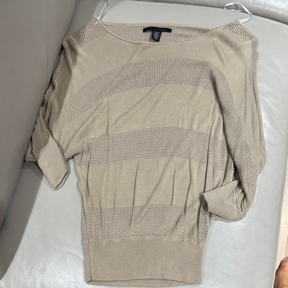 Kenneth Cole Beige Mesh Sweater - Picture 1 of 4
